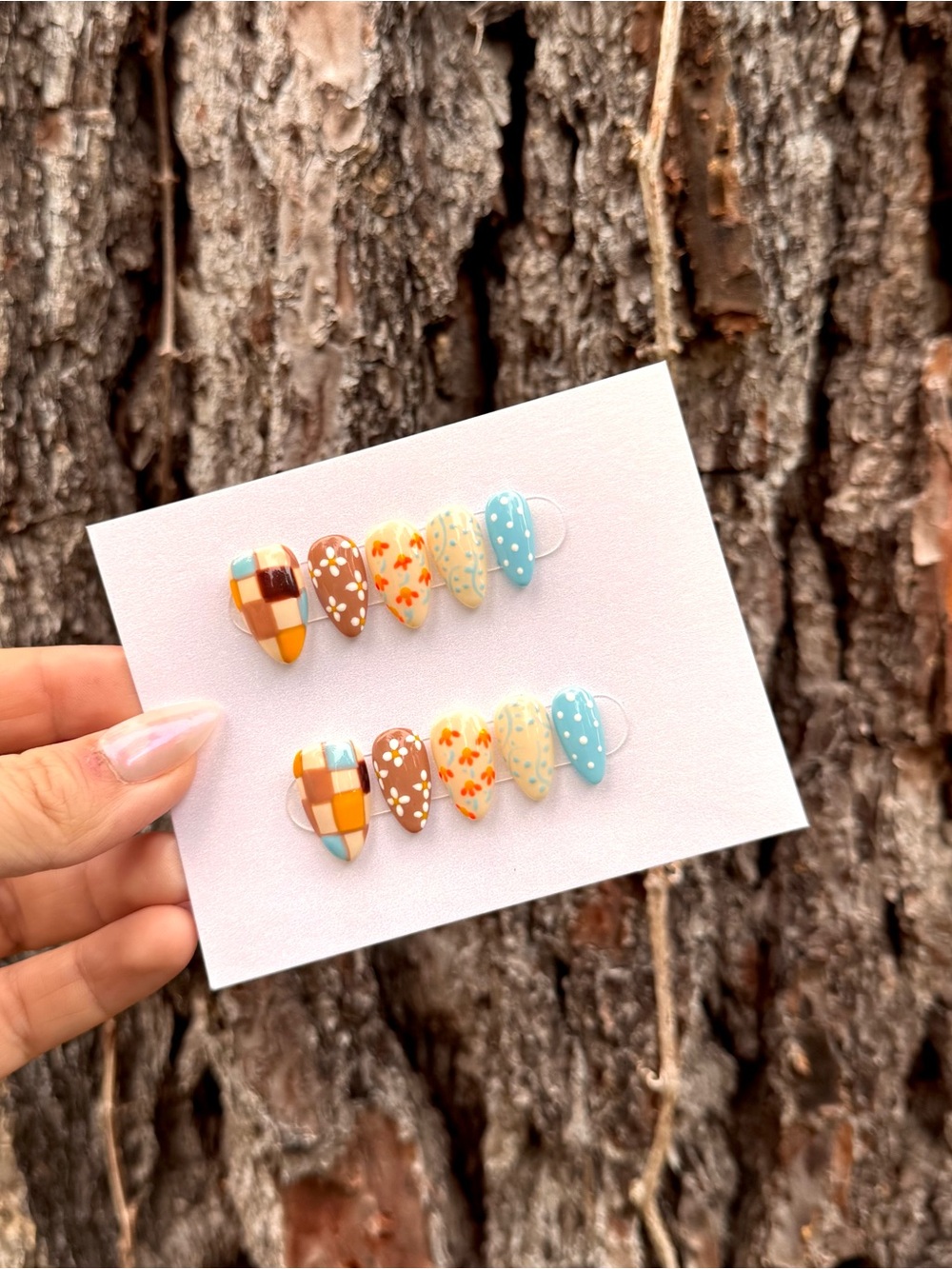 Cozy Harvest Handmade Press-On Nails